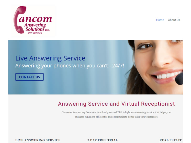 Cancom Answering Solutions Website Wordpress Website